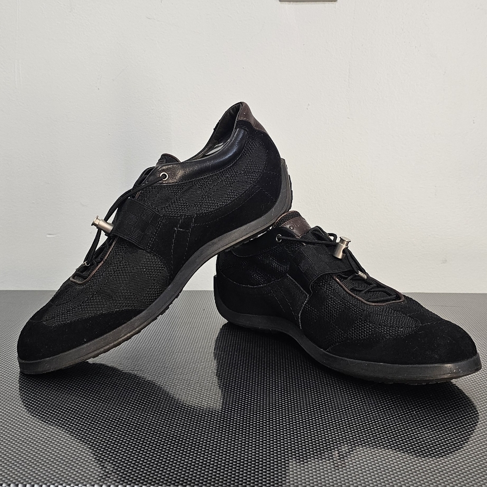 Louis Vuitton Sneakers Black Damier TD1024  Size US9